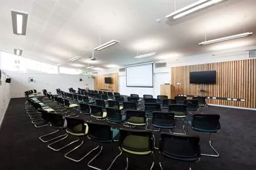 The Lecture Theatre 1 room hire layout at William Quarrier Conference Centre