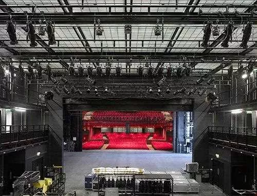 Auditorium with Stage and Studio at Curve Theatre in Leicester
