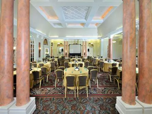 Palm Court 1 room hire layout at The Queens, Leeds