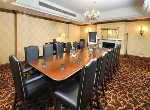 Boardroom 1 room hire layout at The Queens, Leeds