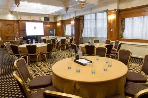 Lancaster Suite 1 room hire layout at The Midland, Manchester