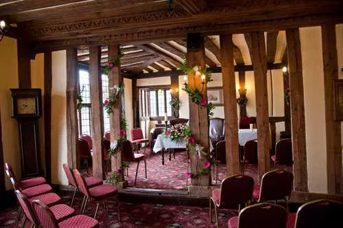 The Martin Lounge 1 room hire layout at The Bull Hotel, Long Melford