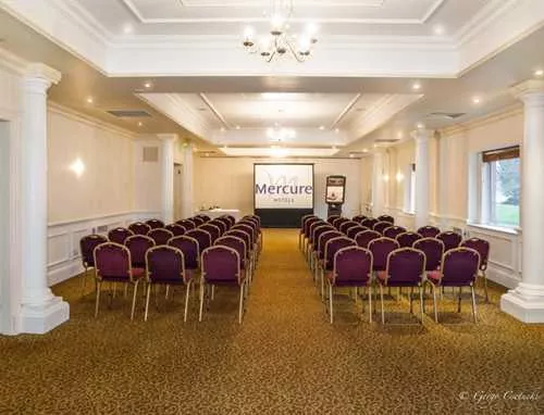 Wykenham Suite 1 room hire layout at Mercure Winchester Wessex Hotel