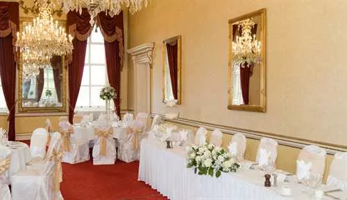 Main Dining Room 1 room hire layout at Moor Park Mansion