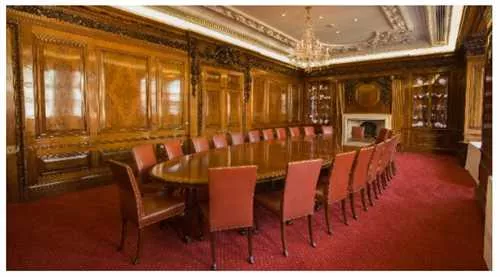 Boardroom 1 room hire layout at Searcys at Vintners' Hall
