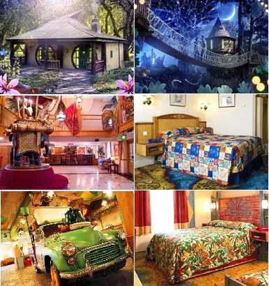 Accommodation 1 room hire layout at Alton Towers Resort